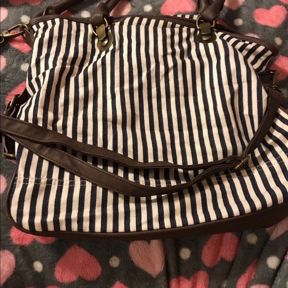 Striped purse